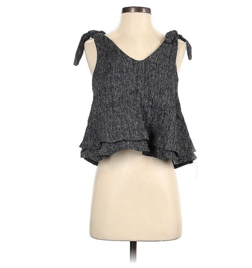 XS Only Child Gray Sleeveless Blouse Sustainable Fashion